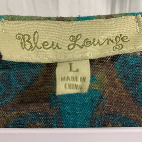 Dolman Sleeves Bleu Lounge Top - Picture 5 of 8